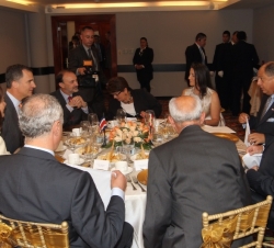 Su Alteza Real el Príncipe de Asturias durante el desayuno ofrecido por el Presidente electo de Costa Rica, Luis Guillermo Solís